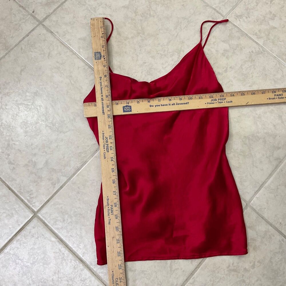 Zara Red Camisole Strappy Cowl Neck Size M Red rushed back - Picture 8 of 10